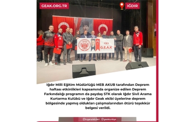 Iğdır İl Temsilciliği - Deprem Haftası