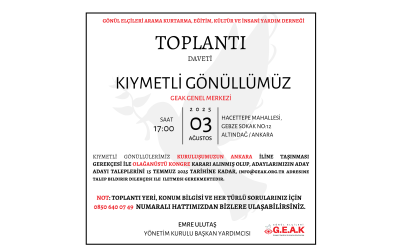 2025 YILI OLAĞANÜSTÜ GENEL KURUL BİLDİRİSİ