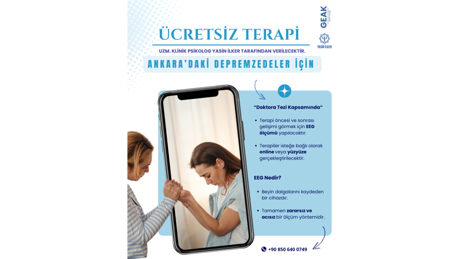 DEPREMZEDELER İÇİN ÜCRETSİZ TERAPİ DESTEĞİ